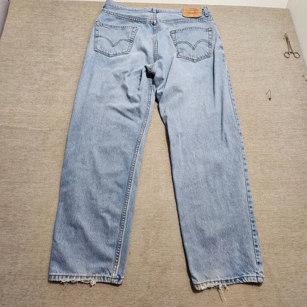 Levi's 550 Relaxed Fit Men 36x30 Light Blue Denim Tapered Leg Jeans Vintage Y2K